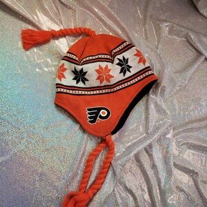 Reebok Kids Orange and Black Knit Hat